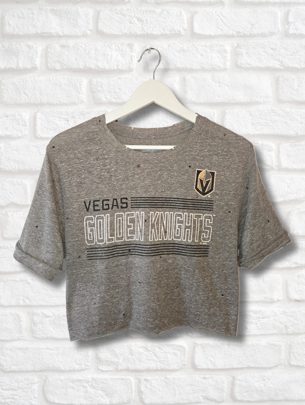Vegas Golden Knights Rhinestone Crop Top